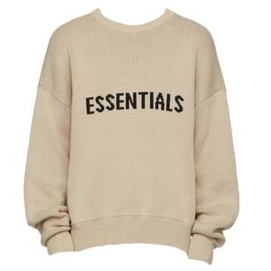 Fear of God Essentials SSENSE Exclusive Pullover Sweater Linen size mens XL